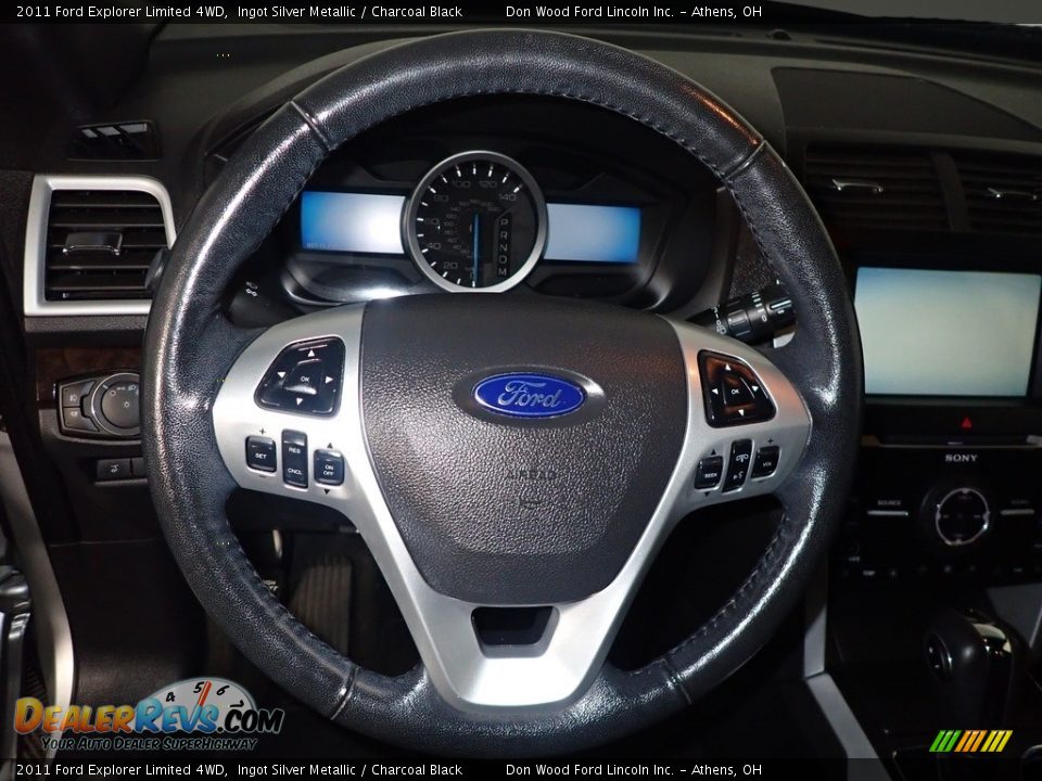 2011 Ford Explorer Limited 4WD Ingot Silver Metallic / Charcoal Black Photo #33
