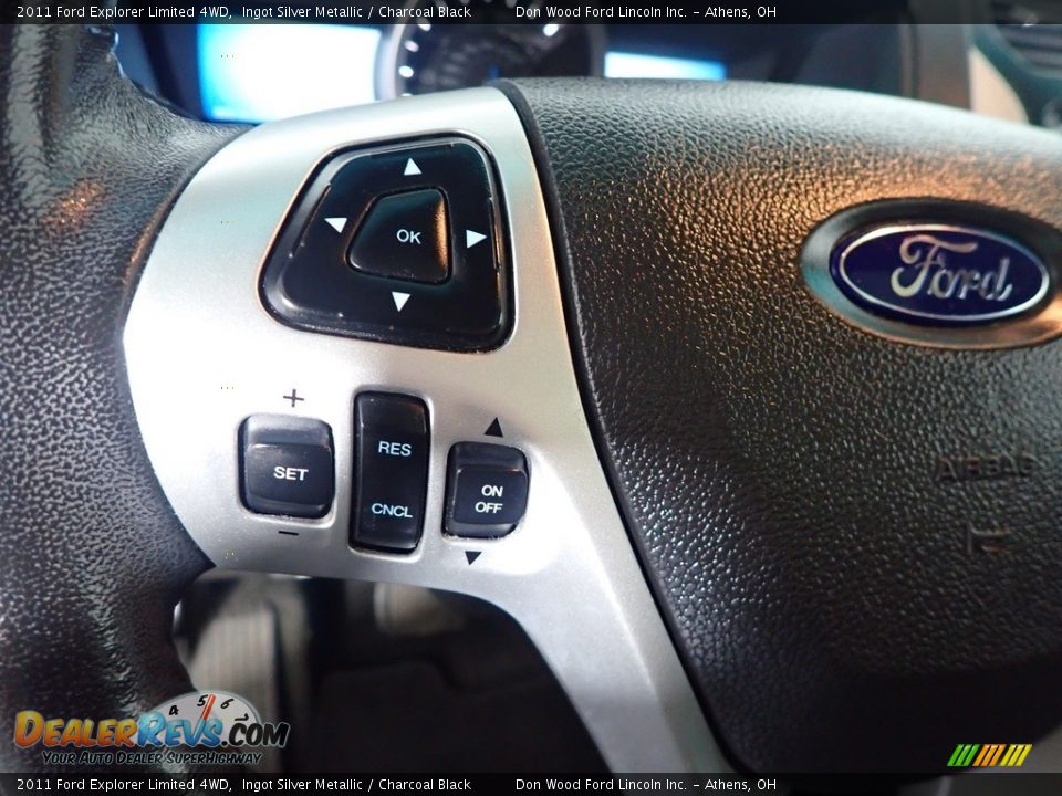 2011 Ford Explorer Limited 4WD Ingot Silver Metallic / Charcoal Black Photo #35