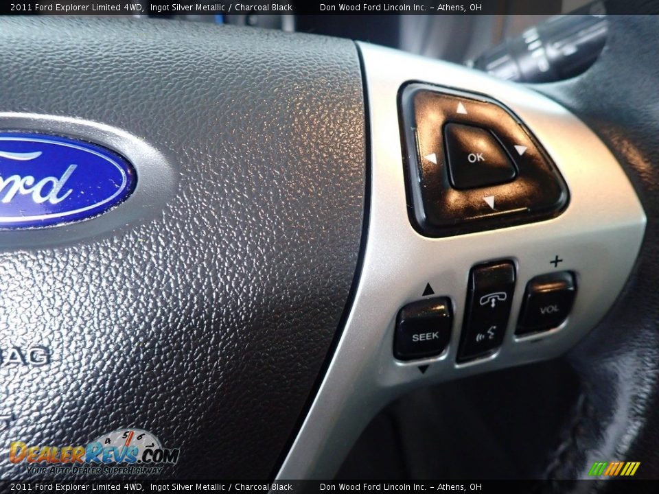 2011 Ford Explorer Limited 4WD Ingot Silver Metallic / Charcoal Black Photo #36