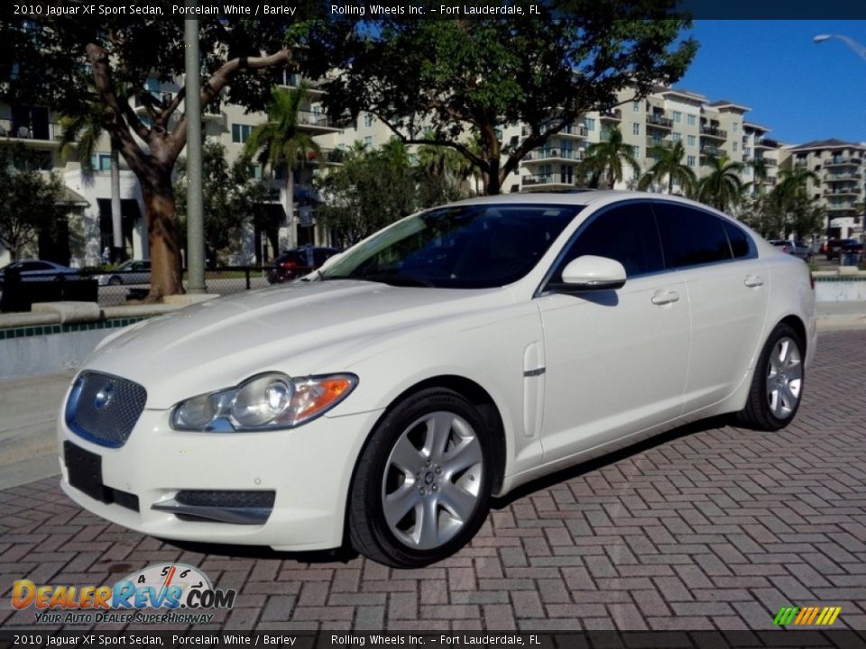 2010 Jaguar XF Sport Sedan Porcelain White / Barley Photo #1