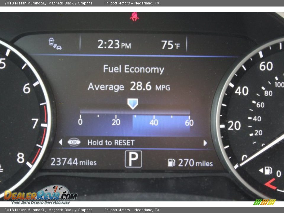 2018 Nissan Murano SL Magnetic Black / Graphite Photo #16