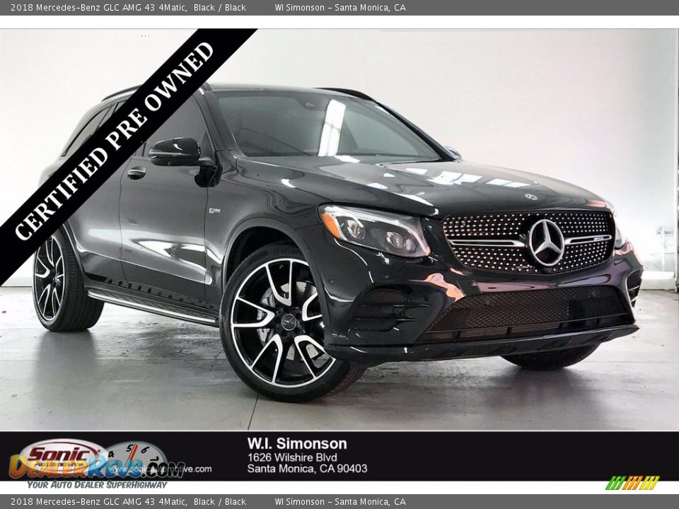 2018 Mercedes-Benz GLC AMG 43 4Matic Black / Black Photo #1