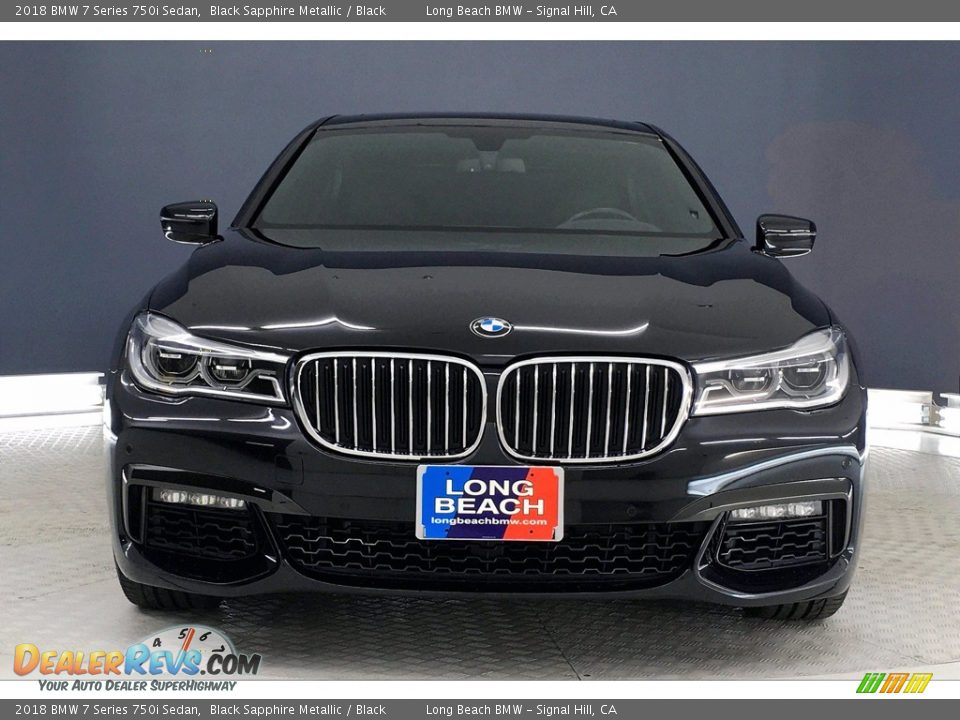 2018 BMW 7 Series 750i Sedan Black Sapphire Metallic / Black Photo #2