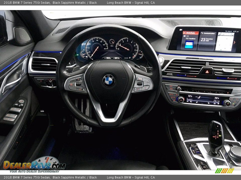 2018 BMW 7 Series 750i Sedan Black Sapphire Metallic / Black Photo #4