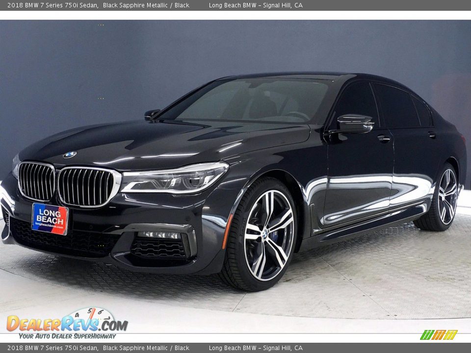 2018 BMW 7 Series 750i Sedan Black Sapphire Metallic / Black Photo #12