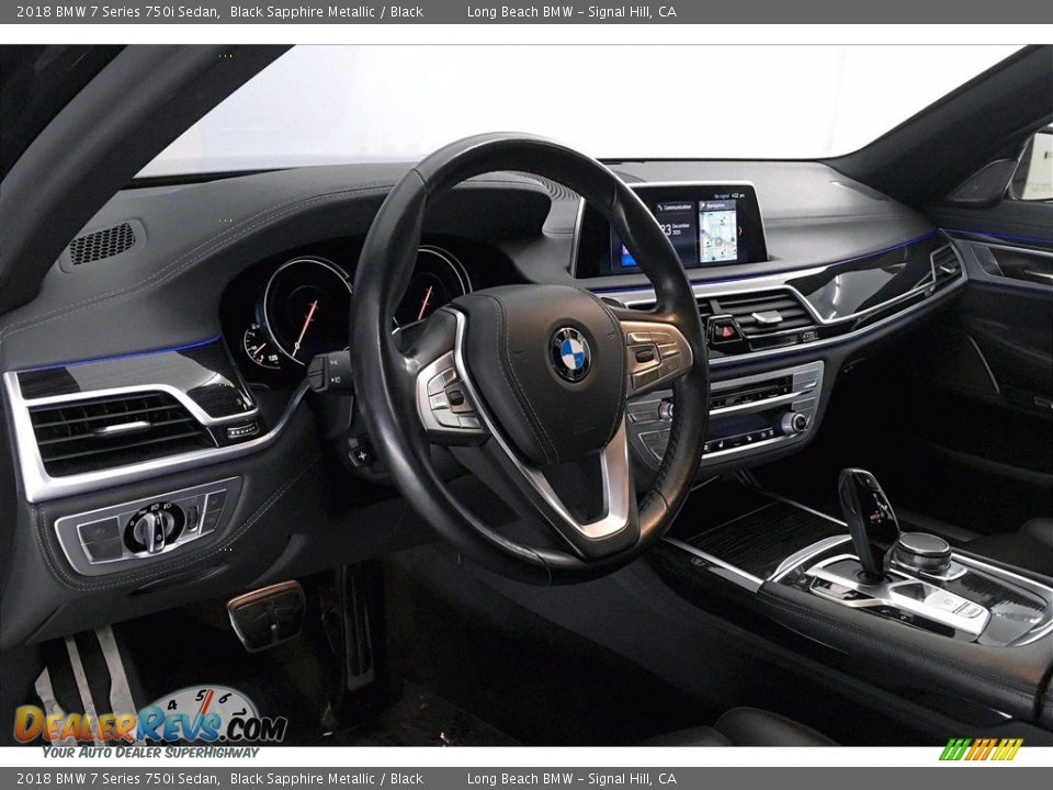 2018 BMW 7 Series 750i Sedan Black Sapphire Metallic / Black Photo #21