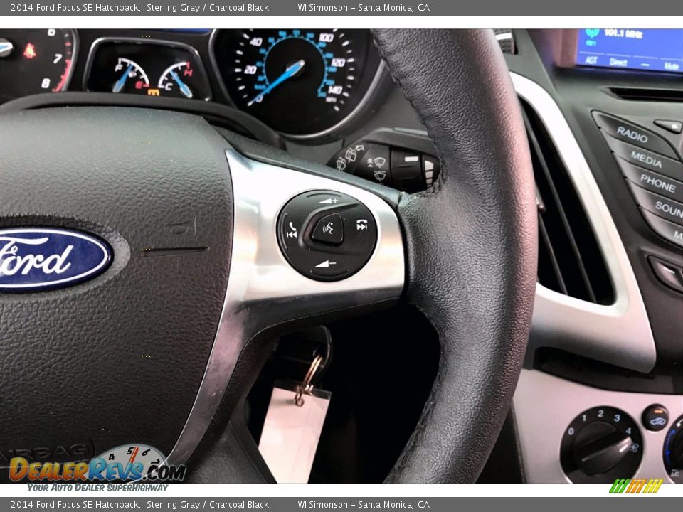2014 Ford Focus SE Hatchback Sterling Gray / Charcoal Black Photo #22