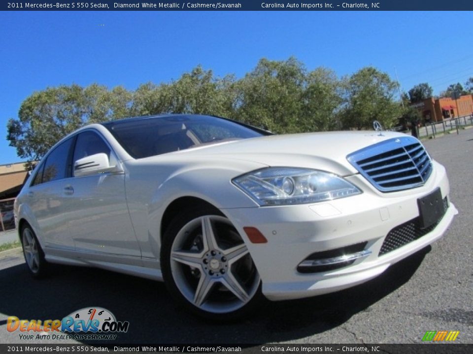 2011 Mercedes-Benz S 550 Sedan Diamond White Metallic / Cashmere/Savanah Photo #1