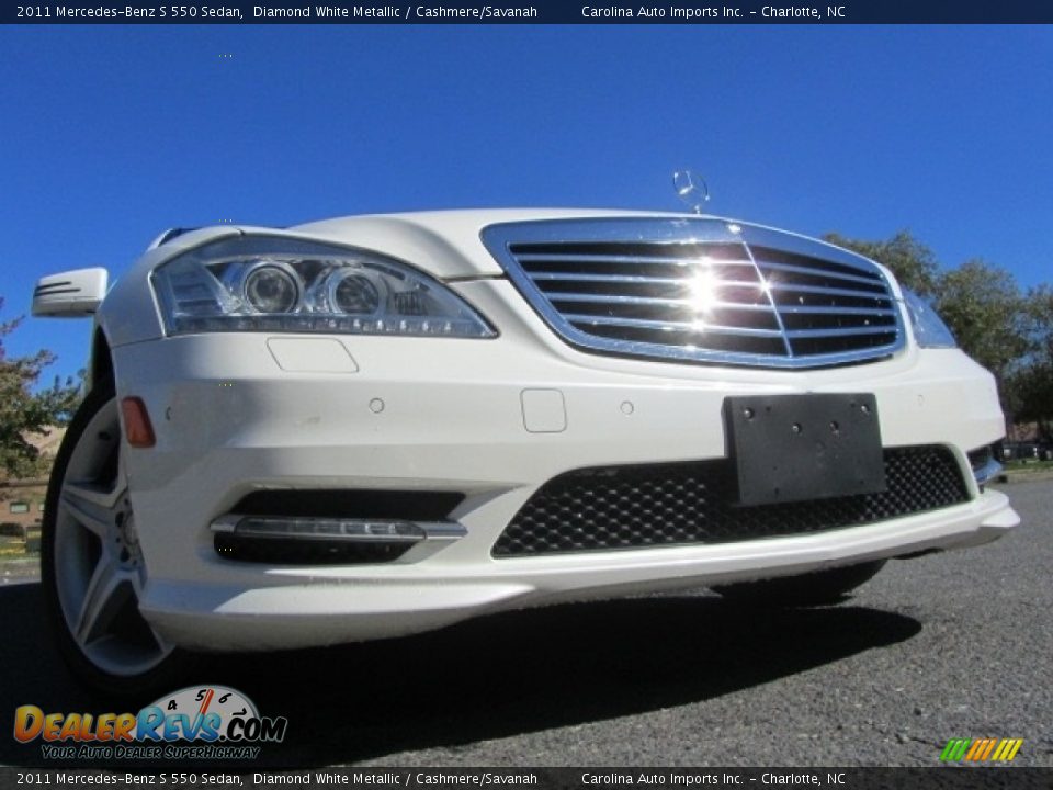 2011 Mercedes-Benz S 550 Sedan Diamond White Metallic / Cashmere/Savanah Photo #2