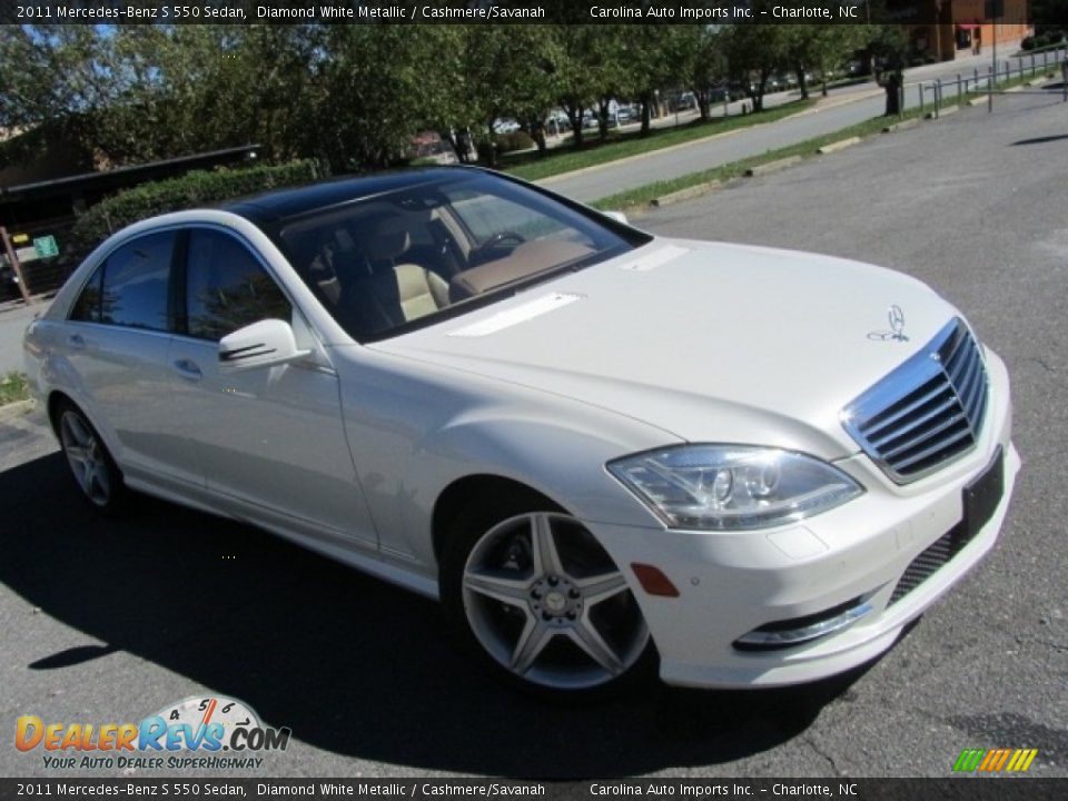 2011 Mercedes-Benz S 550 Sedan Diamond White Metallic / Cashmere/Savanah Photo #3