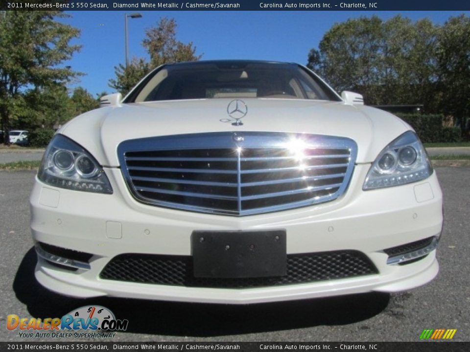 2011 Mercedes-Benz S 550 Sedan Diamond White Metallic / Cashmere/Savanah Photo #4