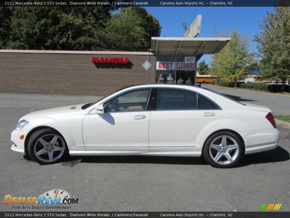 2011 Mercedes-Benz S 550 Sedan Diamond White Metallic / Cashmere/Savanah Photo #7