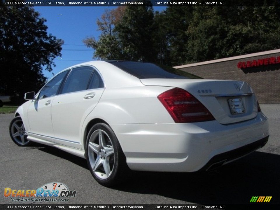 2011 Mercedes-Benz S 550 Sedan Diamond White Metallic / Cashmere/Savanah Photo #8