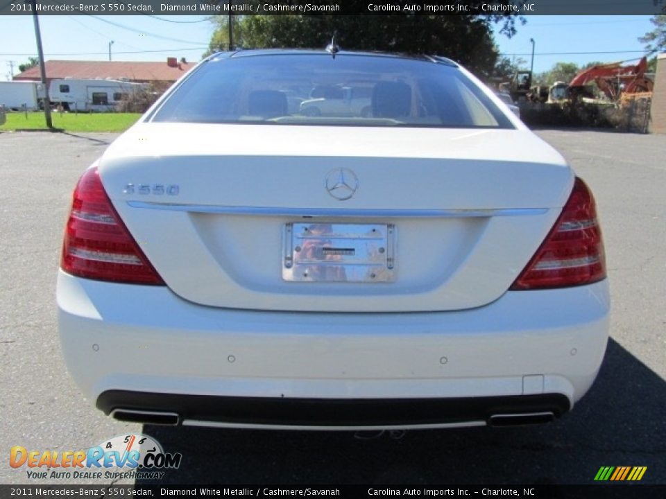 2011 Mercedes-Benz S 550 Sedan Diamond White Metallic / Cashmere/Savanah Photo #9
