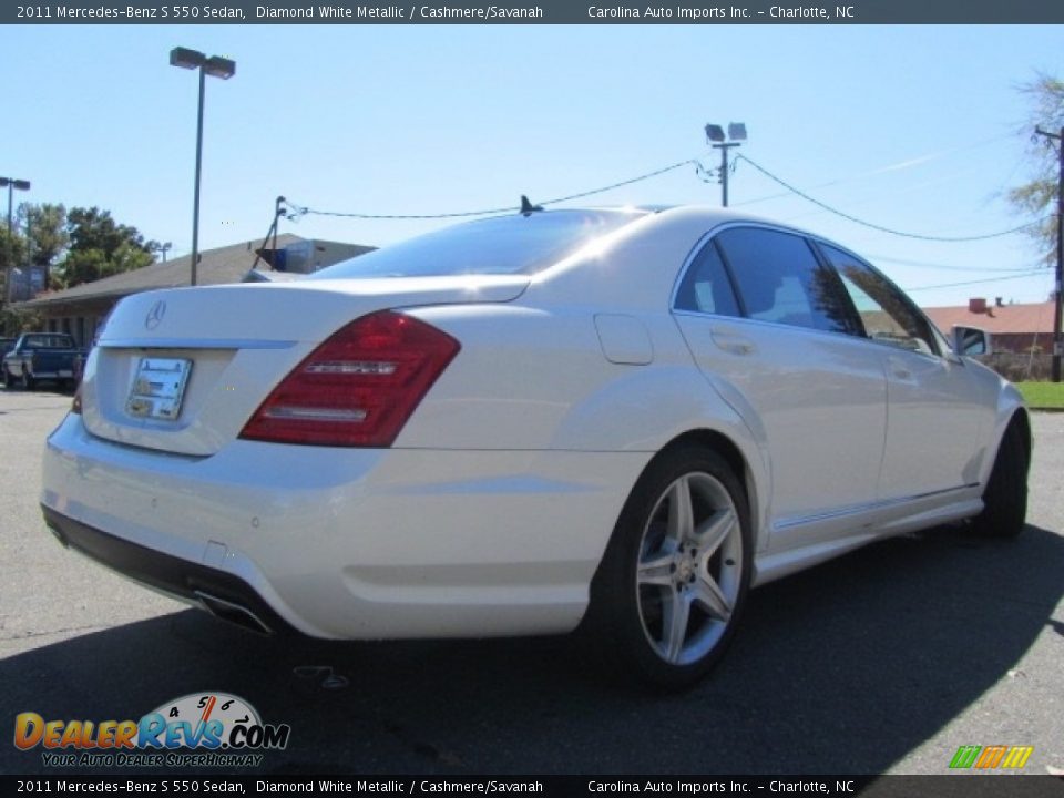 2011 Mercedes-Benz S 550 Sedan Diamond White Metallic / Cashmere/Savanah Photo #10