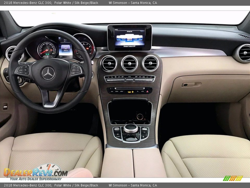 2018 Mercedes-Benz GLC 300 Polar White / Silk Beige/Black Photo #15