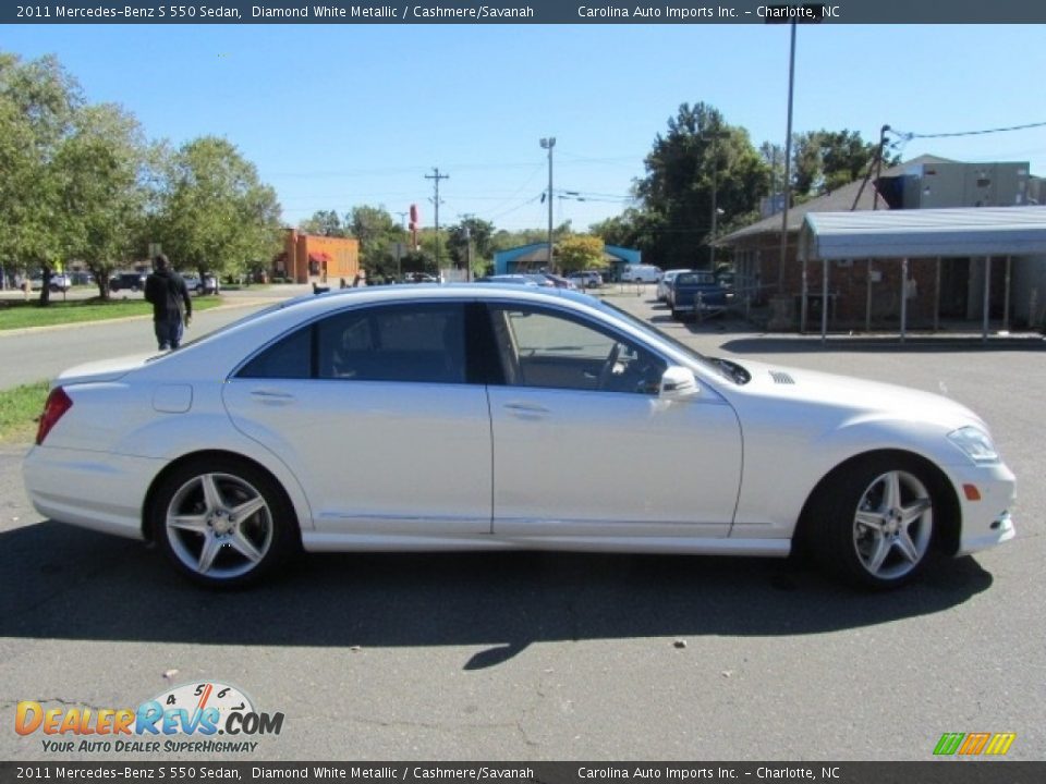 2011 Mercedes-Benz S 550 Sedan Diamond White Metallic / Cashmere/Savanah Photo #11