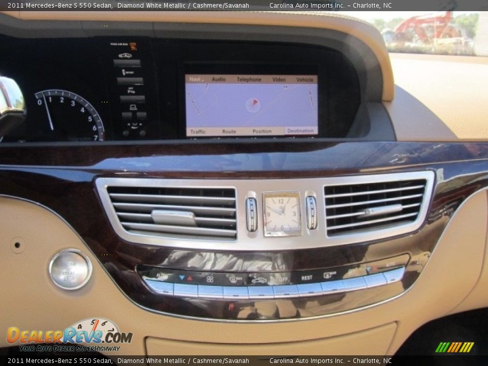2011 Mercedes-Benz S 550 Sedan Diamond White Metallic / Cashmere/Savanah Photo #16