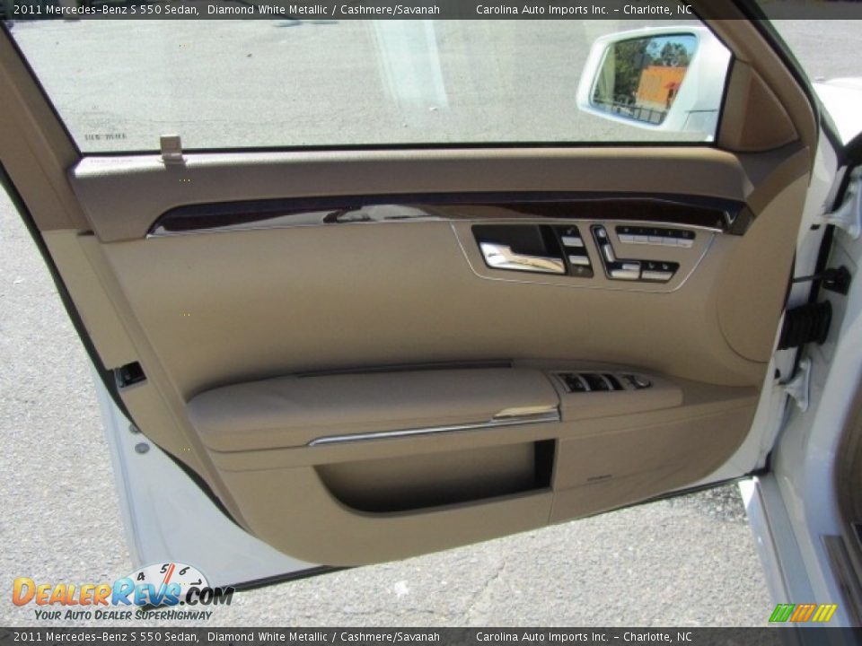 2011 Mercedes-Benz S 550 Sedan Diamond White Metallic / Cashmere/Savanah Photo #18