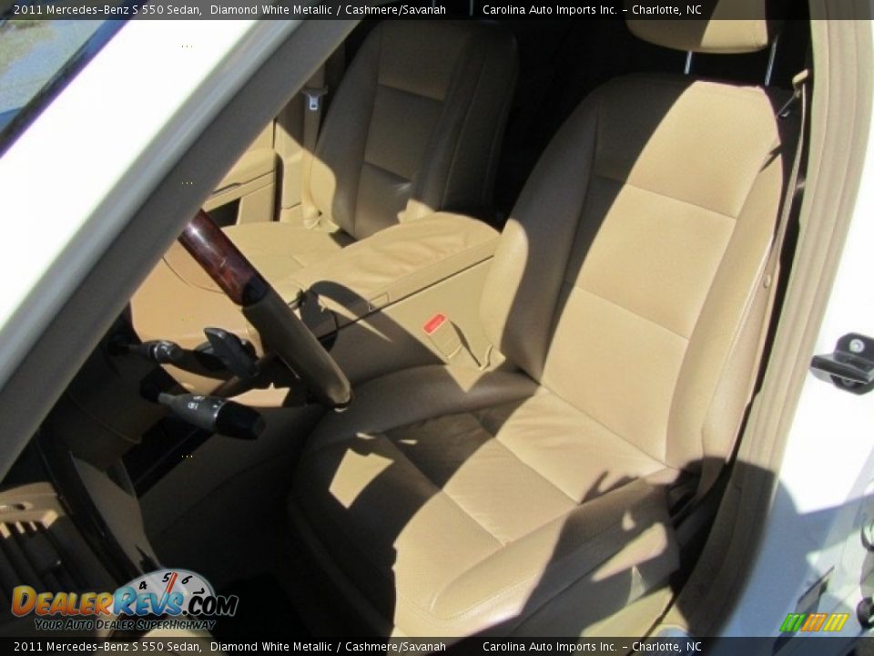 2011 Mercedes-Benz S 550 Sedan Diamond White Metallic / Cashmere/Savanah Photo #19