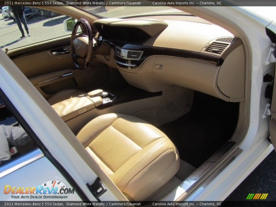 2011 Mercedes-Benz S 550 Sedan Diamond White Metallic / Cashmere/Savanah Photo #21