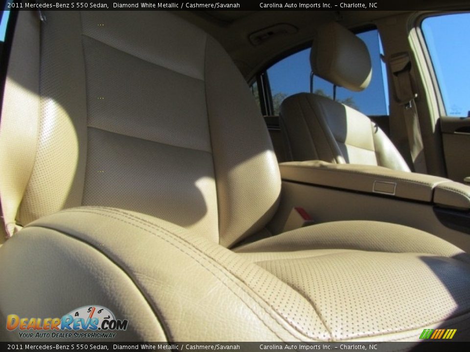 2011 Mercedes-Benz S 550 Sedan Diamond White Metallic / Cashmere/Savanah Photo #22