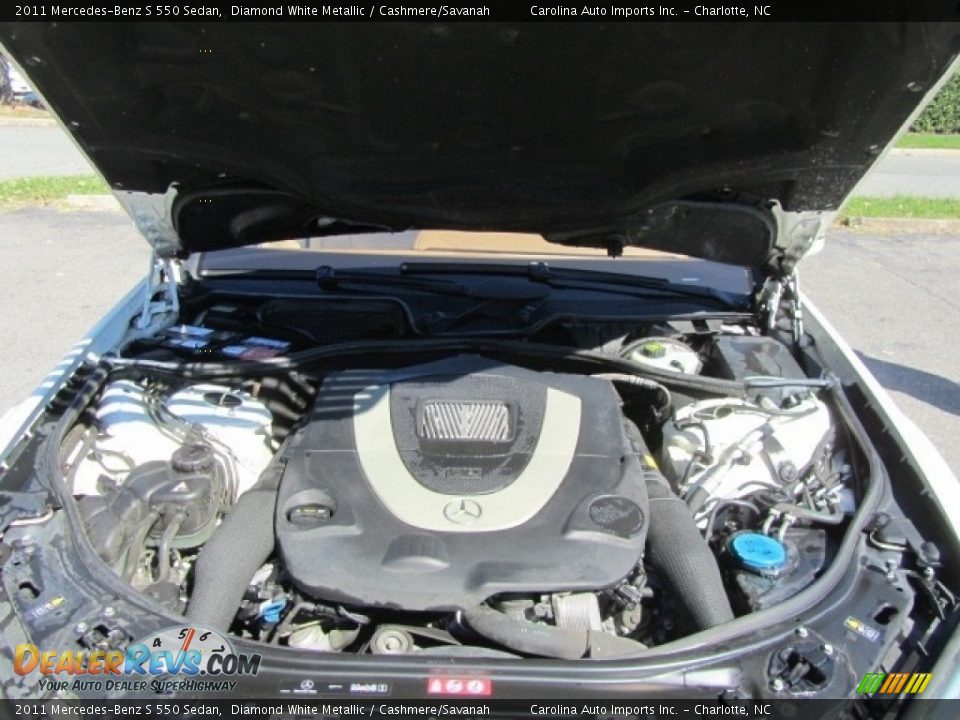 2011 Mercedes-Benz S 550 Sedan Diamond White Metallic / Cashmere/Savanah Photo #25