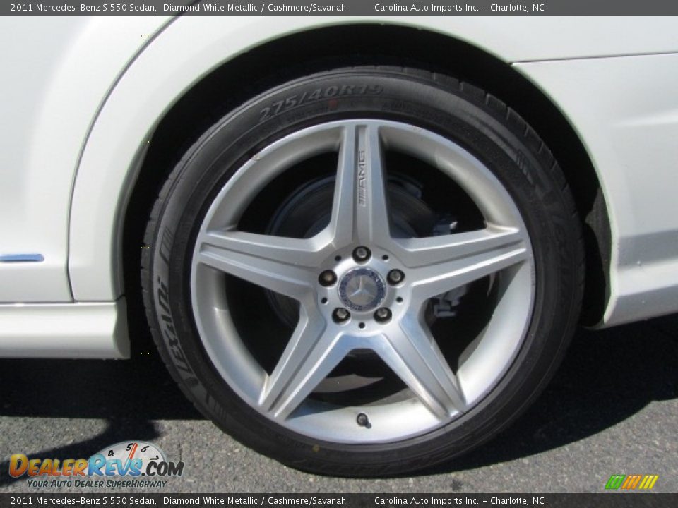 2011 Mercedes-Benz S 550 Sedan Diamond White Metallic / Cashmere/Savanah Photo #26