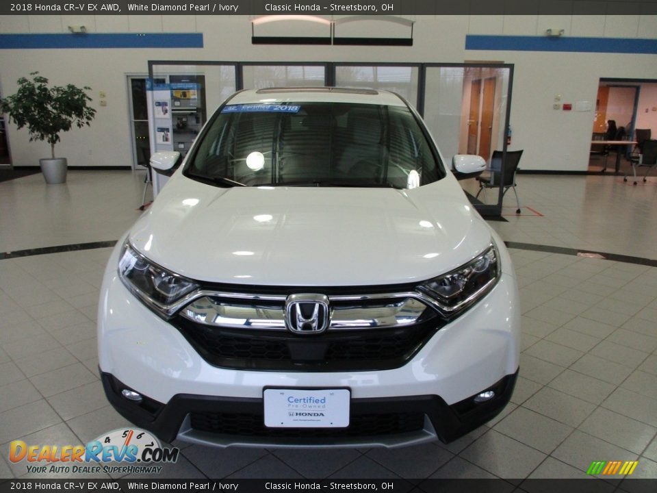 2018 Honda CR-V EX AWD White Diamond Pearl / Ivory Photo #2