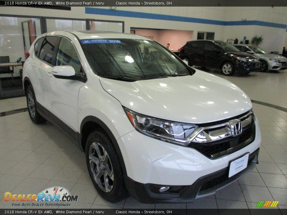 2018 Honda CR-V EX AWD White Diamond Pearl / Ivory Photo #3