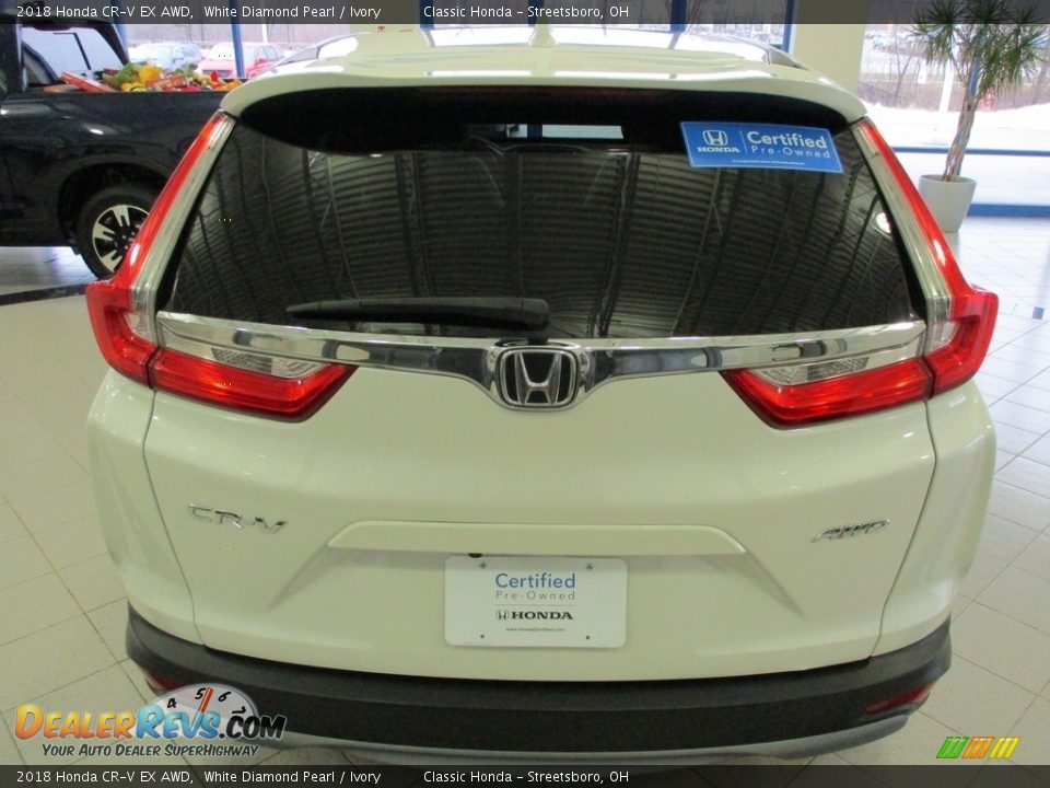 2018 Honda CR-V EX AWD White Diamond Pearl / Ivory Photo #8