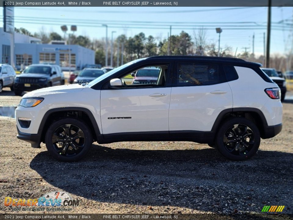 2021 Jeep Compass Latitude 4x4 White / Black Photo #4