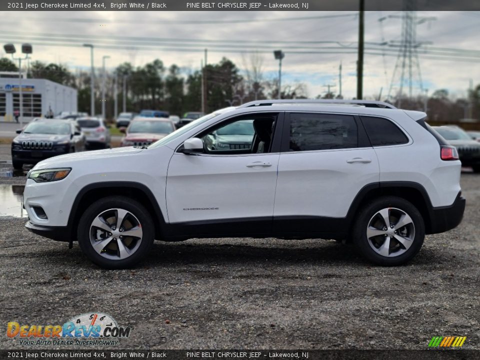 2021 Jeep Cherokee Limited 4x4 Bright White / Black Photo #4