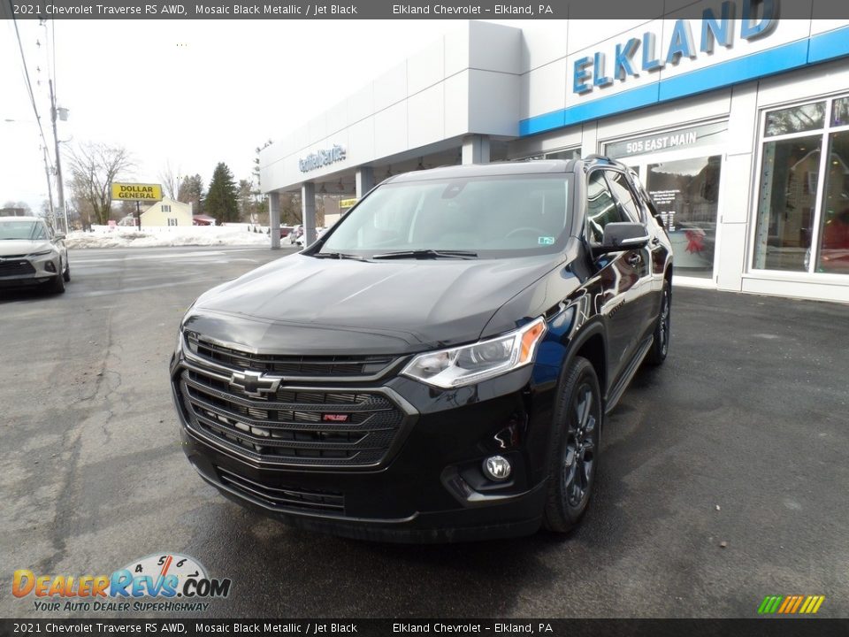 2021 Chevrolet Traverse RS AWD Mosaic Black Metallic / Jet Black Photo #1