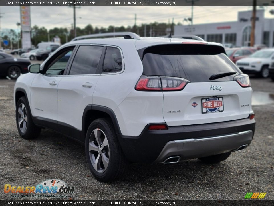 2021 Jeep Cherokee Limited 4x4 Bright White / Black Photo #6