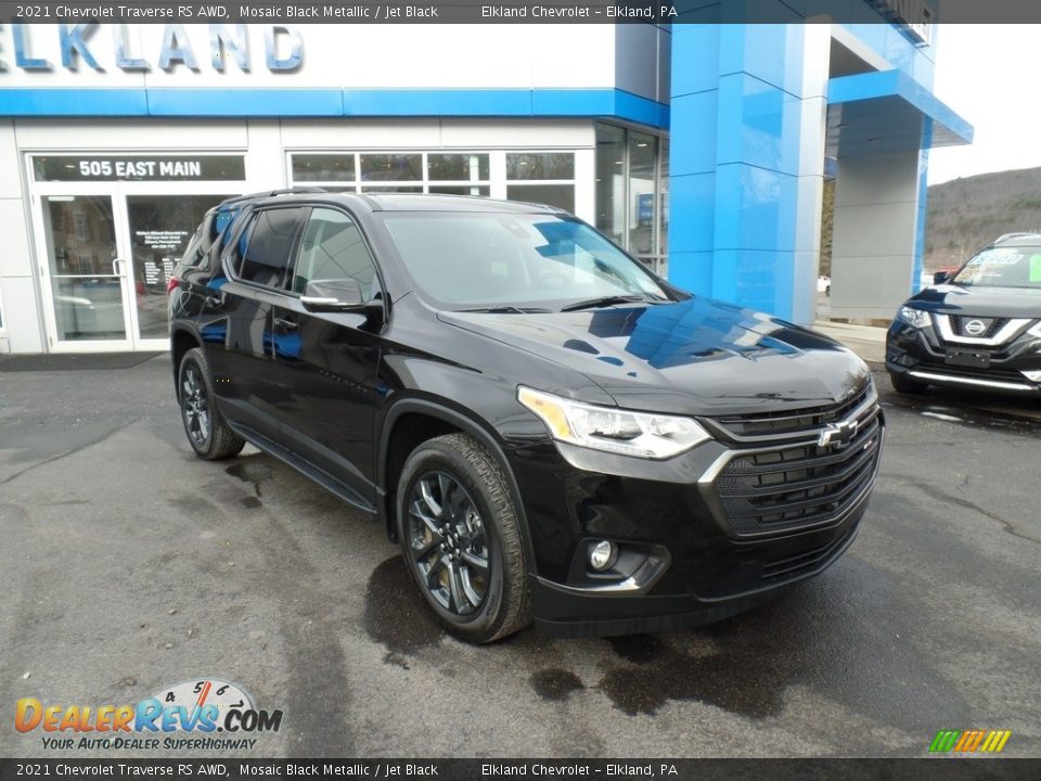 2021 Chevrolet Traverse RS AWD Mosaic Black Metallic / Jet Black Photo #3