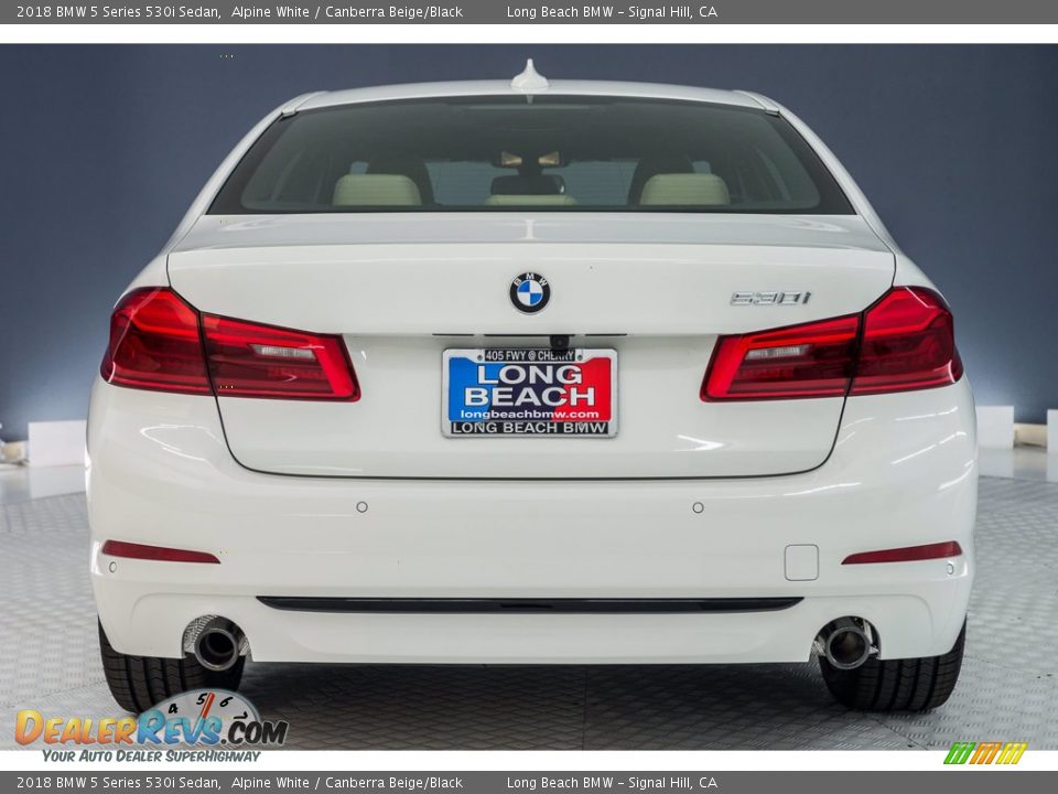 2018 BMW 5 Series 530i Sedan Alpine White / Canberra Beige/Black Photo #3