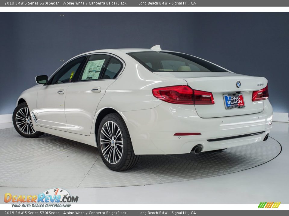 2018 BMW 5 Series 530i Sedan Alpine White / Canberra Beige/Black Photo #4