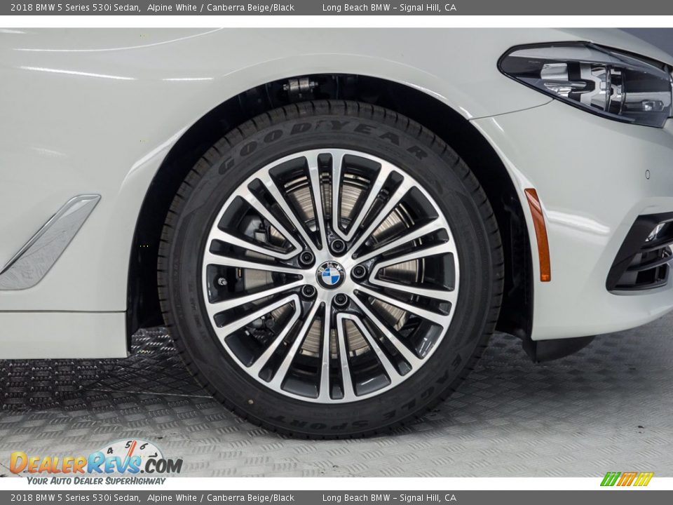 2018 BMW 5 Series 530i Sedan Alpine White / Canberra Beige/Black Photo #9