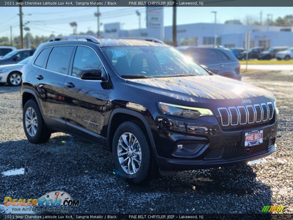 2021 Jeep Cherokee Latitude Lux 4x4 Sangria Metallic / Black Photo #1