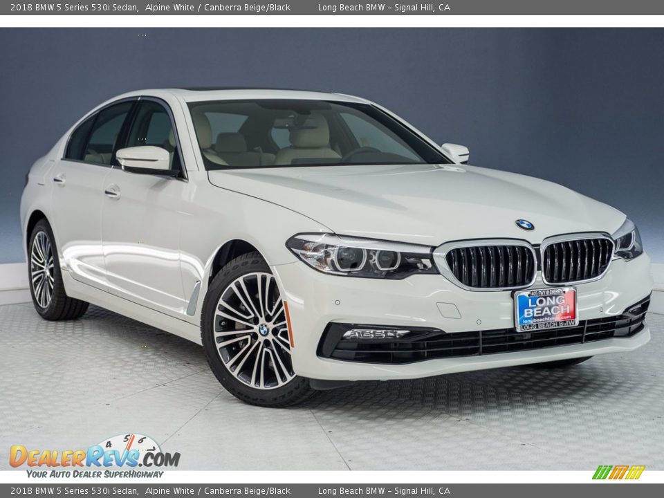 2018 BMW 5 Series 530i Sedan Alpine White / Canberra Beige/Black Photo #11