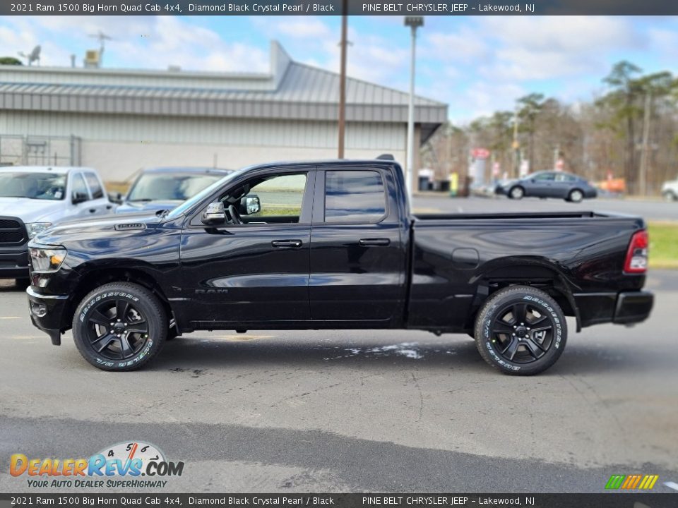 Diamond Black Crystal Pearl 2021 Ram 1500 Big Horn Quad Cab 4x4 Photo #4