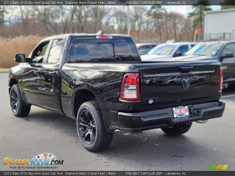 2021 Ram 1500 Big Horn Quad Cab 4x4 Diamond Black Crystal Pearl / Black Photo #6