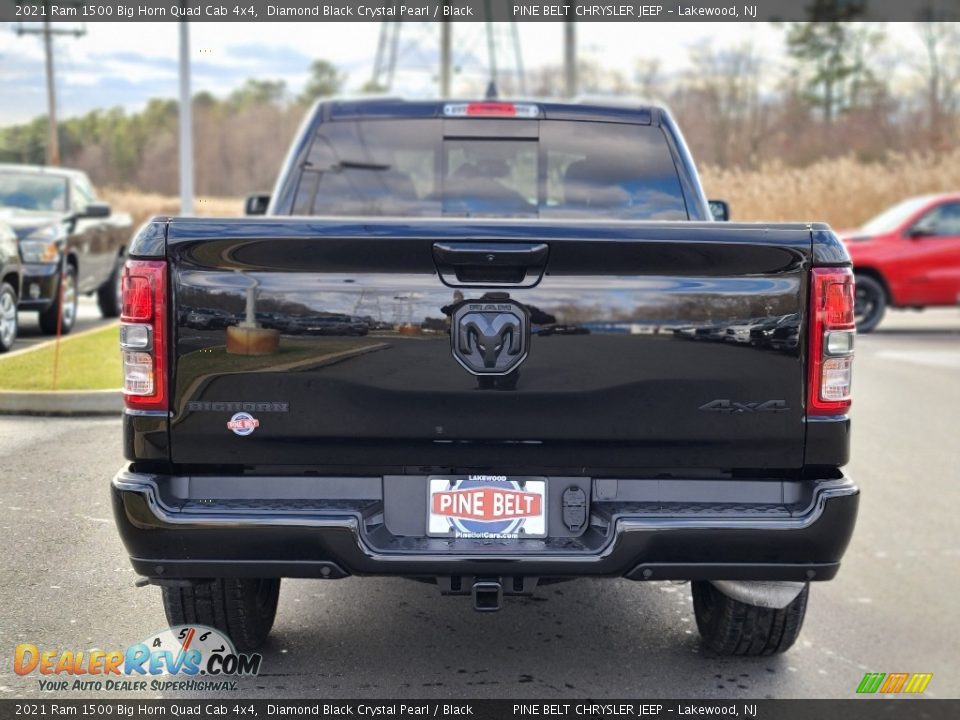 2021 Ram 1500 Big Horn Quad Cab 4x4 Diamond Black Crystal Pearl / Black Photo #7