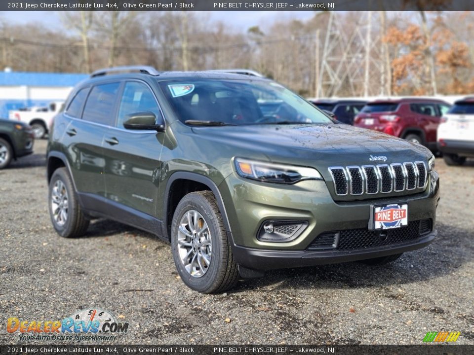 2021 Jeep Cherokee Latitude Lux 4x4 Olive Green Pearl / Black Photo #1