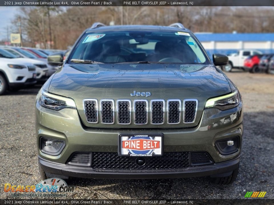 2021 Jeep Cherokee Latitude Lux 4x4 Olive Green Pearl / Black Photo #3