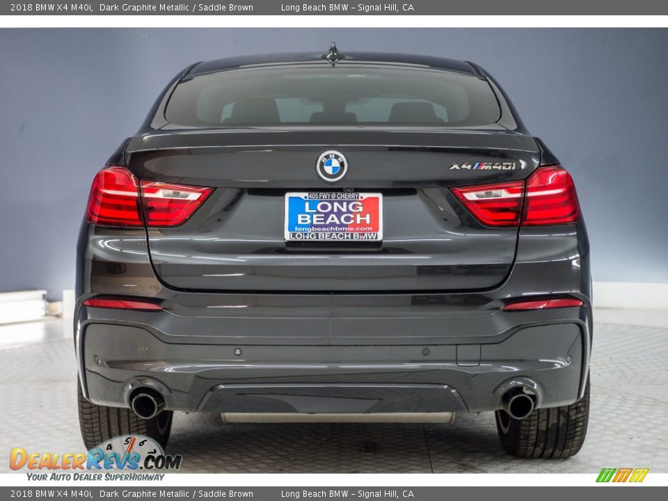 2018 BMW X4 M40i Dark Graphite Metallic / Saddle Brown Photo #3