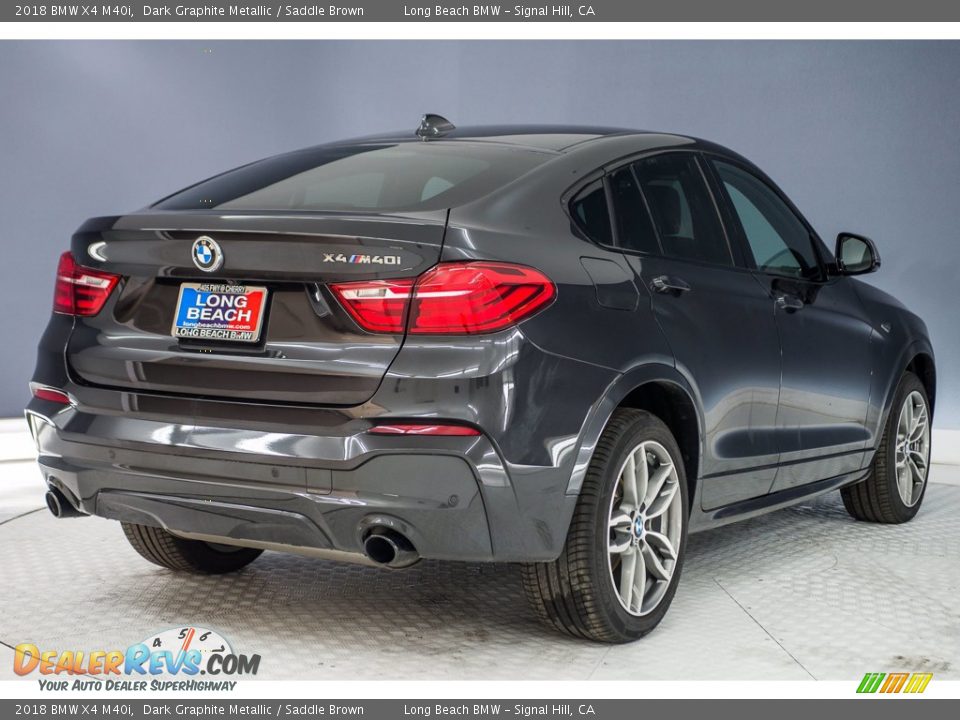 2018 BMW X4 M40i Dark Graphite Metallic / Saddle Brown Photo #8