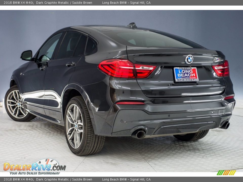 2018 BMW X4 M40i Dark Graphite Metallic / Saddle Brown Photo #10