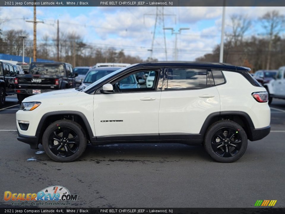 2021 Jeep Compass Latitude 4x4 White / Black Photo #4